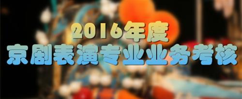 男人撸大鸡网站国家京剧院2016年度京剧表演专业业务考...